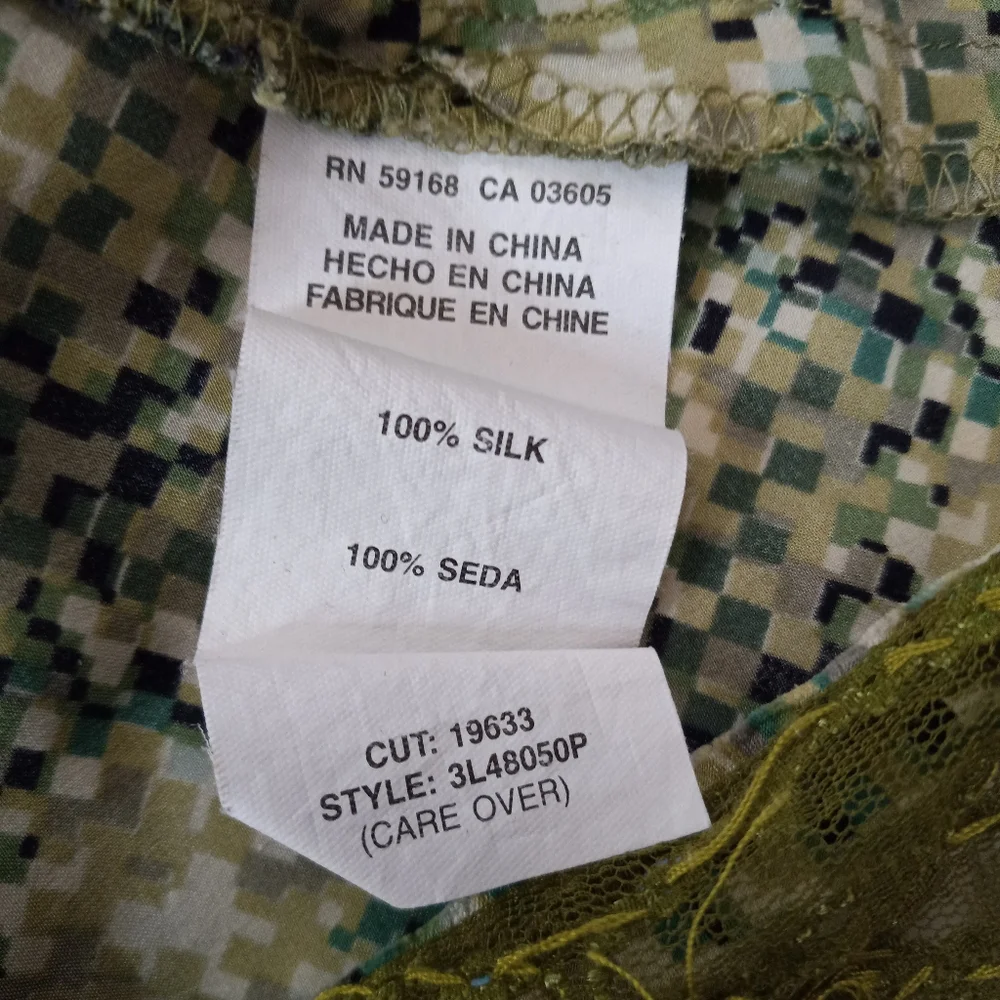 Y2K Karen Kane Lace & Sequins 100% Silk Fairy Grunge Camisole - Picture 8 of 8